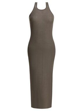 princess polly baby blue dress RICK OWENS Svita Ruched Coated Maxi Dress main image 0